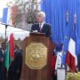 L'ambassadeur Gildas Le Lidec prononçant son discours « choc ».